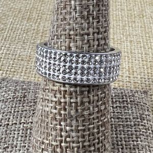 New Micro Pave Cubic Zirconia CZ Band Ring Size 8